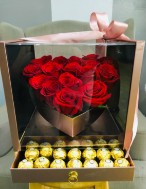 Metallic pink heart shaped with drawer Limited Quantity in Whittier, CA | Rosemantico Flowers Metallic pink heart shaped with drawer Limited Quantity in Whittier, CA | Rosemantico Flowers