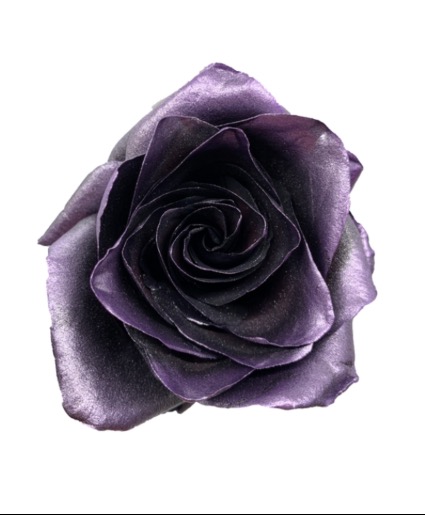 Metallic Purple Roses Vase Arrangement 