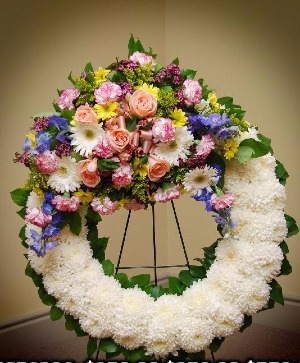 MF56396 Wreath with jette Funeral
