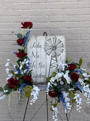 "Mia" Silk arrangement w/ plaque Silk arrangement