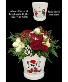 Mickey & Minnie Sweetheart Christmas  Fresh cut flowers in a ceramic container