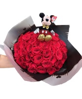 Mickey Mouse   Valentine trendy rose bouquet 