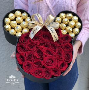 Acrylic Heart Shaped Rose Box Real Roses box in Dearborn, MI - LAMA'S  FLORIST