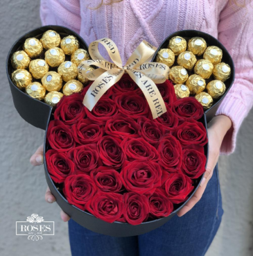 Micky Roses are Red Roses and Chocolate  in Dearborn, MI | LAMA'S FLORIST