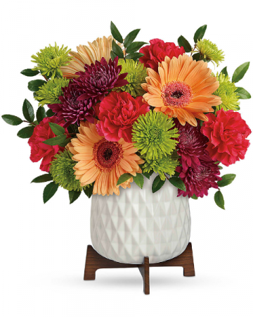 Mid Mod Brights Flower Arrangement
