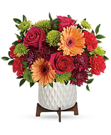 Mid Mod Brights Table Arrangement in Kernersville, NC | YOUNG'S FLORIST