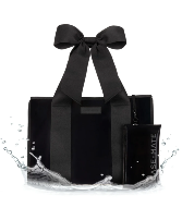 Midnight Black Bow Jelly Tote Bag  