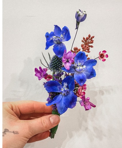 Midnight Blues Boutonniere Boutonniere