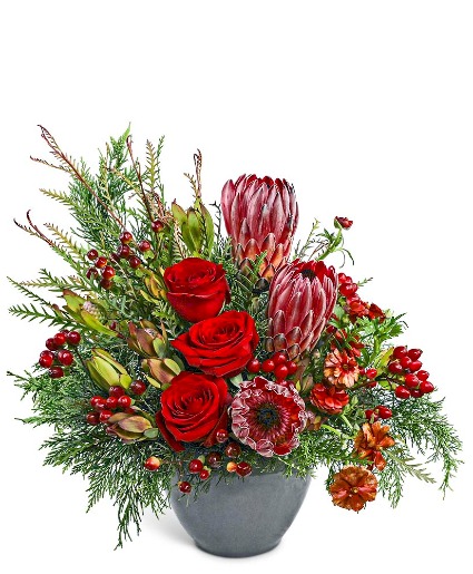 Midnight Crimson Flower Arrangement
