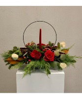 Midnight Evergreen  Flower Centerpiece