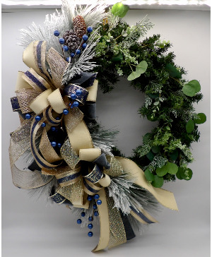 Midnight Frost Elegance Wreath
