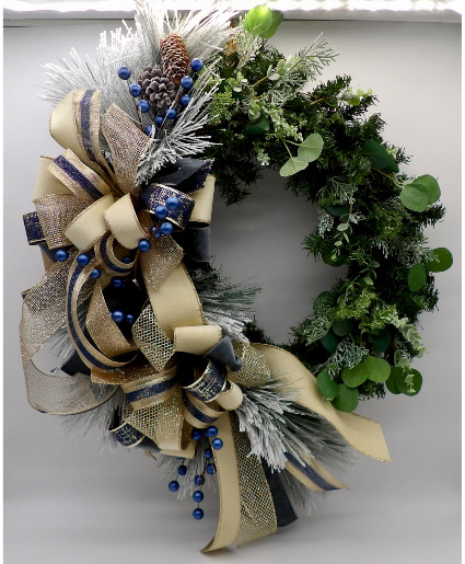 Midnight Frost Elegance Wreath