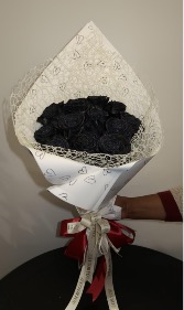 Midnight Glitz Luxury Black Rose
