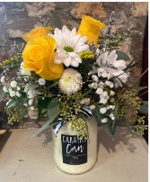 Milkhouse Candle Bouquet Candle + Flowers