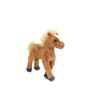 Mini Brown Foal Standing Stuffed Animal 8" plush