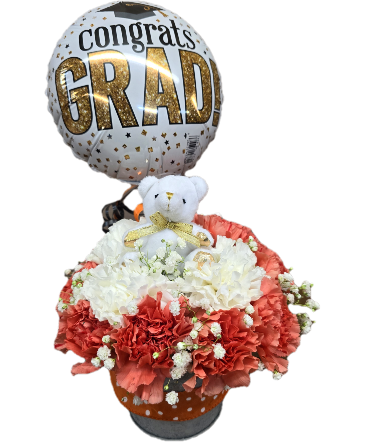 Mini Bucket Bouquet For The Graduate in Beeville, TX | ZIMMER FLORAL & NURSERY, INC.