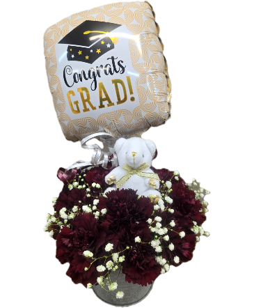Mini Bucket Bouquet For The Graduate in Beeville, TX | ZIMMER FLORAL & NURSERY, INC.