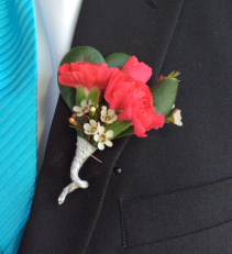 Mini Carnation (Hot Pink) Boutonniere