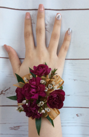 Mini Carnation (Purple) Wrist Corsage