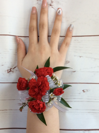 Mini Carnation (Red) Wrist Corsage