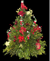 Mini christmas tree with snowmans 