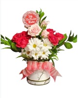 Mini Luxury Flower Bouquet Gift Box -Round Fresh Flowers