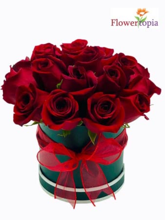 Flamenco Red Roses Box Arangement Special Today!