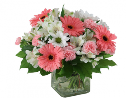 Mini Pinks & White Cube Vase Small Cube vase