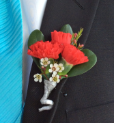 Mini Carnation (Red) Boutonniere