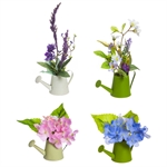 Mini Silk Florals in Watering Can Giftware