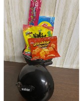 mini Weber grill full of snacks gift
