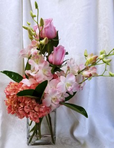 Miralago Pink Contemporary Vase Arrangement