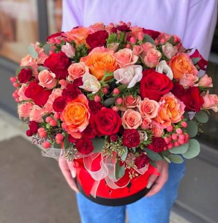 Luxury Hat Boxes Flowers, Next Day Delivery