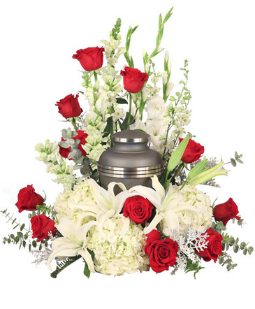 Missing You Urn Cremation Flowers   (urn not included)  in Newark, OH | JOHN EDWARD PRICE FLOWERS & GIFTS