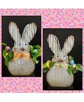 Mister Bunny Tin Bunny Planter