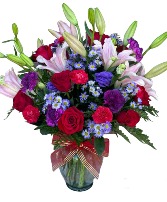 Mix Arrangement Purple,Red,Hat Pink and  Pink 