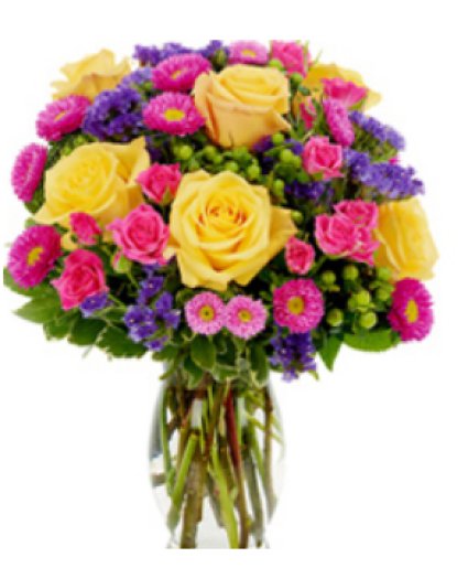 Mix arrangment of flowers Valentines Day