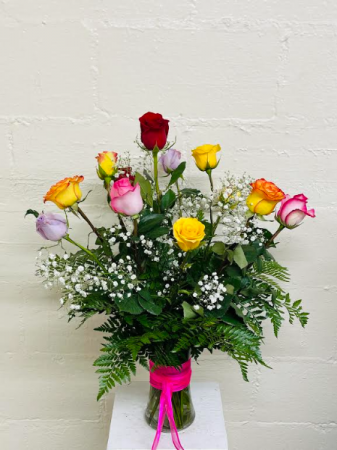 Mix Color Roses Dozen Roses