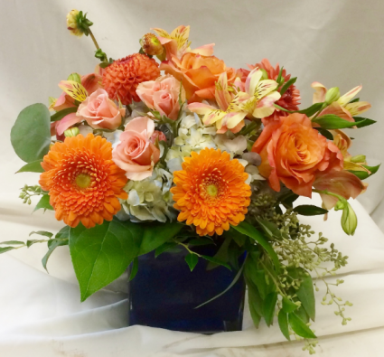 Mixed Blues Fresh Floral Design