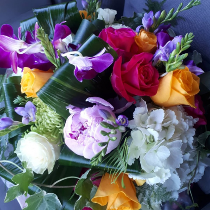 Mixed bouquet of fresh flowers  