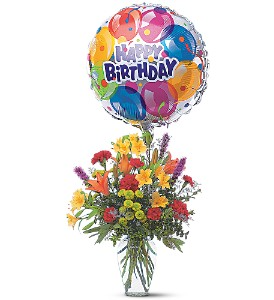 Mixed Bouquet with Balloon