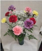 Mixed Color Carnations Bouquet