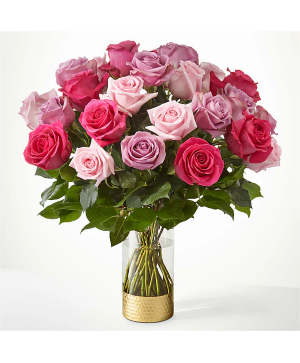 Mixed Color of roses  vased