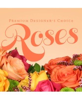 Mixed Color Rose Bouquet Designer's Choice Arrangement