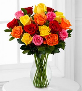 Mixed color roses 