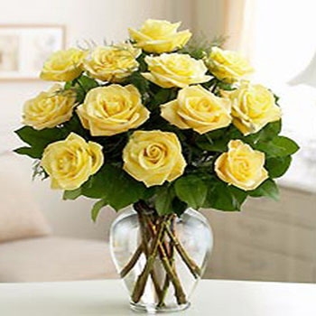 Yellow Roses Vase 