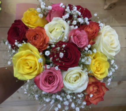 Mixed Colour Rose Bouquet 