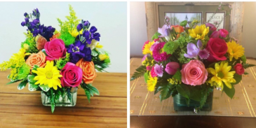 Mixed cube arrangements  Happy Mother's Day Petite Arrangment in Ozone Park, NY | Heavenly Florist