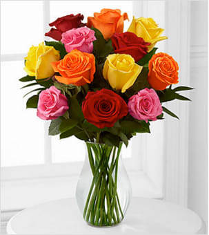 Mixed Dozen Roses Mixed in Union, MO | Sisterchicks Flowers and More LLC 