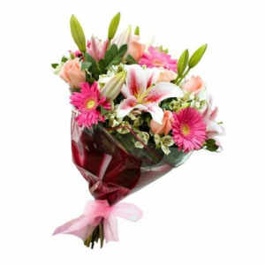 Mixed floral bouquet  Wrapped bouquet